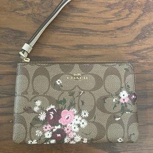 Coach Floral Wristlet